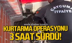 Çaycuma’da ekipler seferber oldu: 3 saatlik operasyonla kurtarıldı