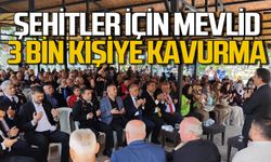 Şehit mezarlığında mevlid okutuldu 3 bin kişiye kavurma dağıtıldı