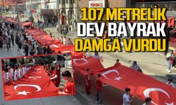 Zonguldak’ta 107 metrelik dev bayrak kutlamalara damga vurdu
