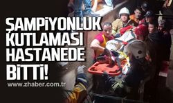 Bartın'da şmpiyonluk kutlaması hastanede bitti