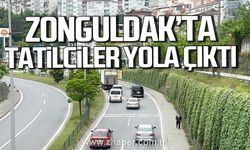 Zonguldak'ta bayram trafiği başladı. Tatilciler yola çıktı.