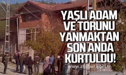 Bartın'dan yaşlı adam ve torunu yanmaktan son anda kurtuldu