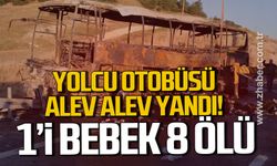Denizli'de bariyerlere çarpan yolcu otobüsü yandı: 1'i bebek 8 ölü, 33 yaralı