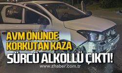 AVM önüde korkutan kaza.Sürücü alkollü çıktı