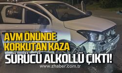 AVM önüde korkutan kaza.Sürücü alkollü çıktı
