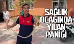 Sağlık ocağında yılan paniği