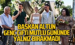 Başkan Altun, Genç çifti mutlu günlerinde yalnız bırakmadı