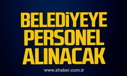 Çaycuma Belediyesi'ne personel alınacak.