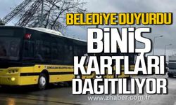 Zonguldak Belediyesi duyurdu. Halk otobüsü biniş kartları dağıtılıyor.
