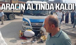 Minibüs motosiklete çarptı sürücü hastanelik oldu