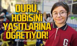Ortaokul öğrencisi Duru, hobisini yaşıtlarına öğretiyor