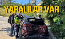 Zonguldak'ta otomobil ağaca çarptı. Yaralılar var.