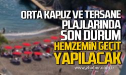 Orta Kapuz ve Tersane plajlarında son durum. Hemzemin geçit yapılacak.