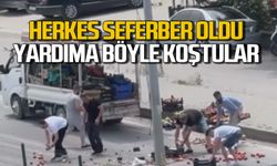 Herkes seferber oldu... Yardıma böyle koştular