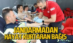 Jandarmadan hayat kurtaran bağış
