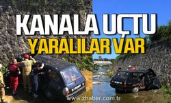 Bartın’da otomobil kanala uçtu. Yaralılar var.