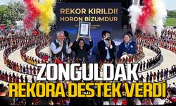 Zonguldak Halk Oyunları rekoruna destek verdi