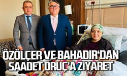 İsmail Hakkı Özölçer ve Burak Bahadır'dan Saadet Oruç'a ziyaret.