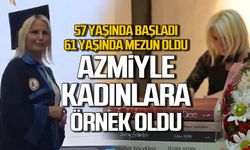 57 yaşında başladı 61 yaşında mezun oldu… Azmiyle tüm kadınlara örnek oldu