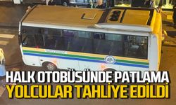 Halk otobüsünde büyük panik: Yolcular tahliye edildi