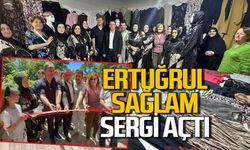 Ertuğrul Sağlam sergi açılışı yaptı sergide büyük ilgi gördü