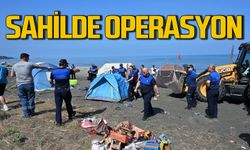 Belediye sahilde operasyon yaptı