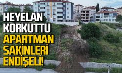 Heyelan tehlikesi: Toprak kütlesi yola indi