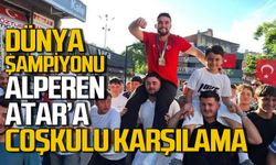 Zonguldaklı Dünya Şampiyonu güreşçi Alperen Atar’a coşkulu karşılama