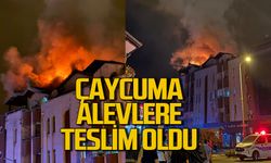 Çaycuma'da çıkan yangın gece yarısı panik yaşattı