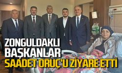 Saadet Oruç’a Zonguldaklı belediye başkanları ve Saffet Bozkurt’tan ziyaret