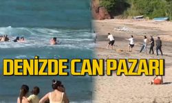 Denizde boğulma tehlikesi geçiren 2 kişi için seferber oldular