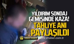 YILDIRIM sondaj gemisinde kaza: Tahliye anı paylaşıldı