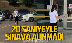 Karabük’te YKS heyecanı. 20 saniyeyle sınava yetişemedi.