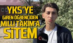 Bolu'da YKS'ye giren öğrenciden Milli Takım'a sitem.