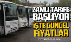 Kdz. Ereğli'de Çilek Halk Otobüsleri'nde zamlı tarife başlıyor.