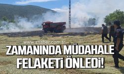 Karabük'te anız yangını ormana sıçramadan söndürüldü
