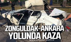 Devrek'te otomobil temizlik aracına çarptı.