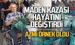 Madende geçirdiği iş kazası nedeniyle engelli kalan vatandaşın azmi örnek oldu