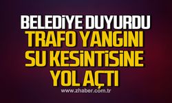 Kozlu’da trafo yangını su kesintisine yol açtı
