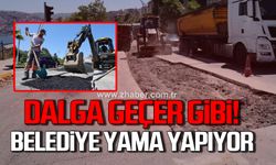 Dalga geçer gibi! Zonguldak Belediyesi yama yapıyor