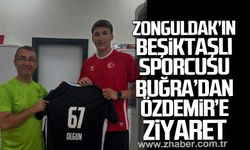 Zonguldak’ın Beşiktaşlı sporcusu Buğra Olgun’dan Özdemir’e ziyaret