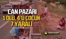 Seyir halindeki araç tıra arkadan çarptı: 1 ölü, 4'ü çocuk 7 yaralı