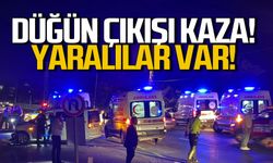 Düğün çıkışı kaza... Çok sayıda yaralı var