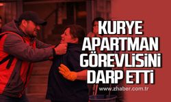 Kozlu'da kurye apartman görevlisini darp etti