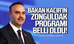 Sanayi ve Teknoloji Bakanı Mehmet Fatih Kacır'ın Zonguldak programı belli oldu