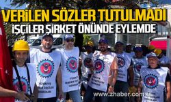 Doruk Madencilik işçileri eylemde. Verilen sözler tutulmadı.