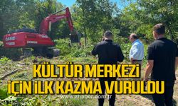 Gökçebey’e yeni iş makineleri, Kültür Merkezi için ilk kazma vuruldu