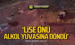 Kdz. Ereğli’de lise önünde alkol şişeleri tepki çekiyor