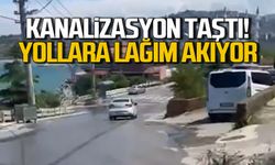 Kanalizasyon taştı! Ana caddeyi lağım suyu bastı