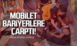 Direksiyon hâkimiyetini kaybeden mobilet sürücüsü bariyere çarptı: 1 yaralı